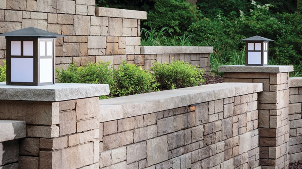 landscaping brick wall